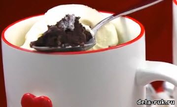 Шоколадный десерт с мороженым видео