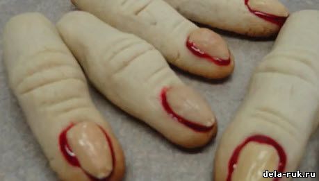 Печенье на хэллоуин пальцы рецепт