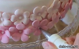 Украшение торта цветами из мастики рецепт