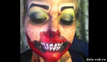 Как сделать макияж зомби в домашних условиях видео урок