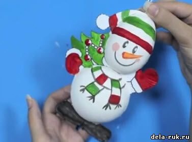 Снеговик из папье маше или как сделать снеговика из бумаги своими руками в домашних условиях