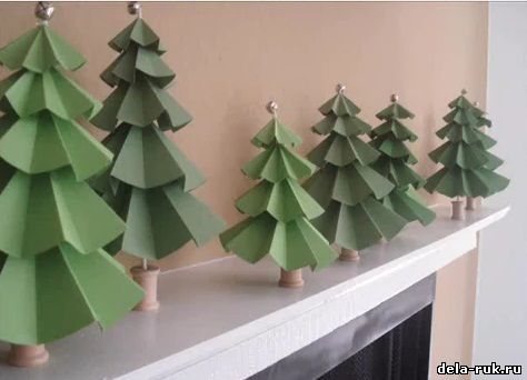 Новогодняя елка из бумаги или как
 сделать бумажную елку 