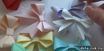 Как сделать оригами бантик из бумаги своими руками