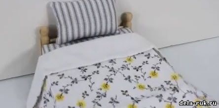 Как сделать кровать для куклы своими руками видео урок