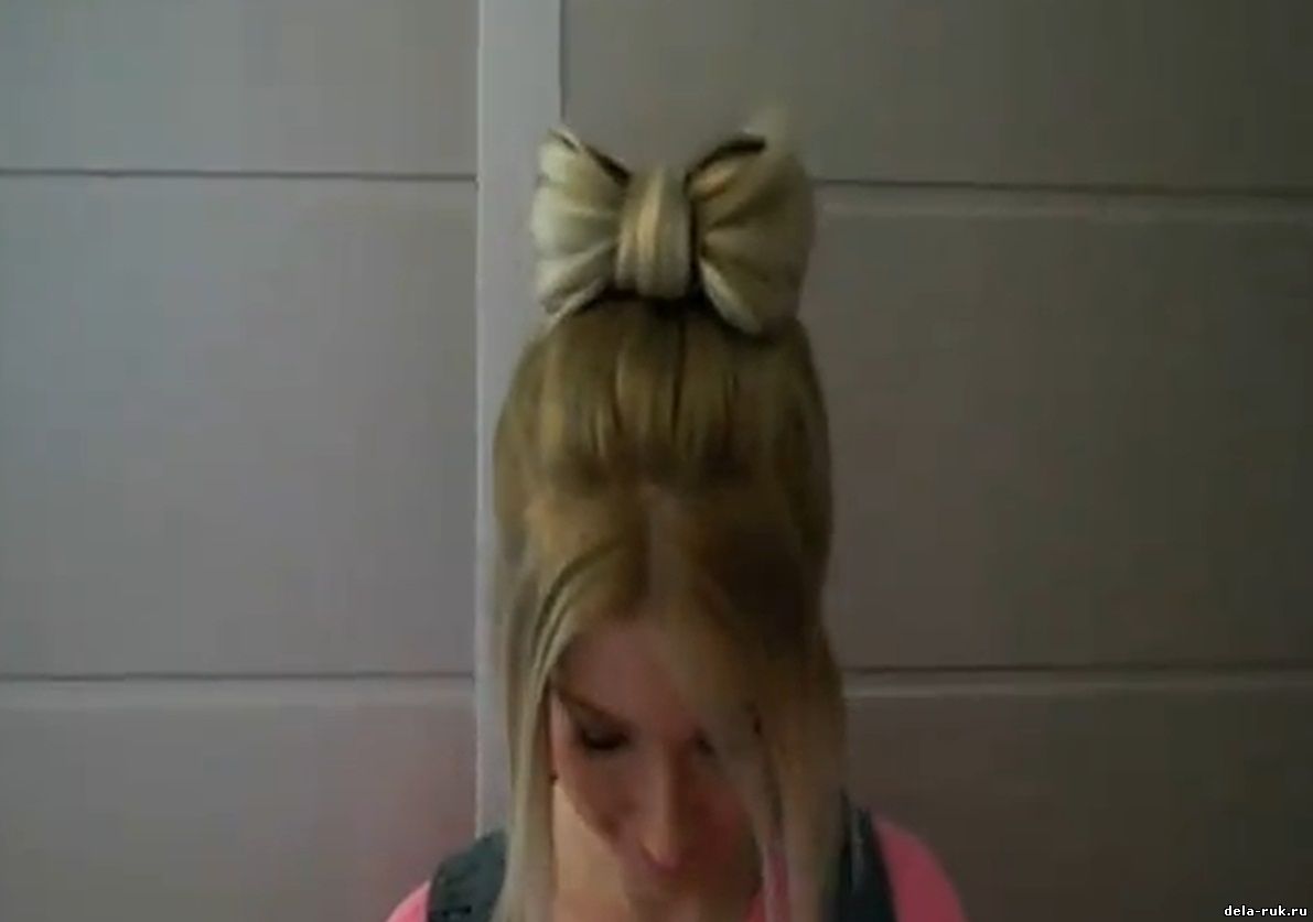 Плетение косы видео урок - своими
 руками бантик на голове из волос