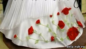 Как делать цветок из ткани