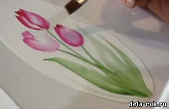 Как рисовать цветы видео или тюльпаны акварелью