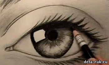 Как правильно рисовать глаза карандашом видео урок обучающий