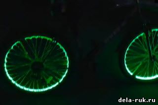 Подсветка колес велосипеда своими руками
