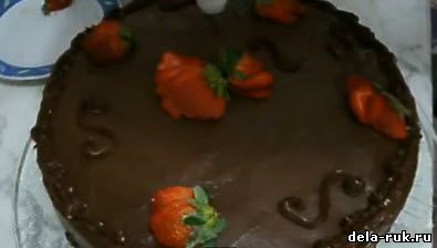 Как украсить торт шоколадом видео урок