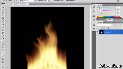 Как сделать огонь в фотошопе мастер класс