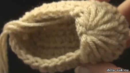 Вязание крючком пинетки сандалии 