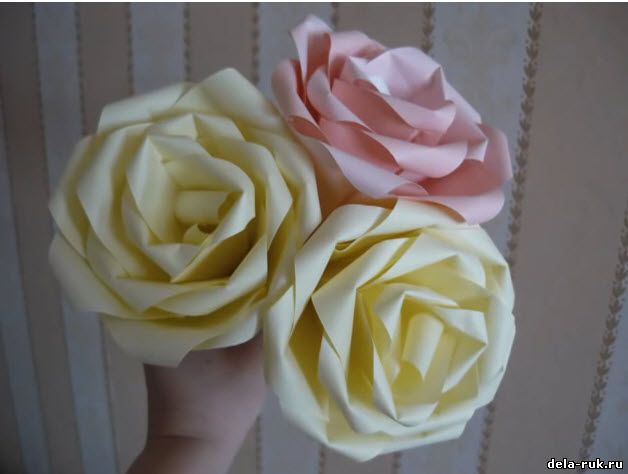 Оригами из бумаги цветок роза своими руками