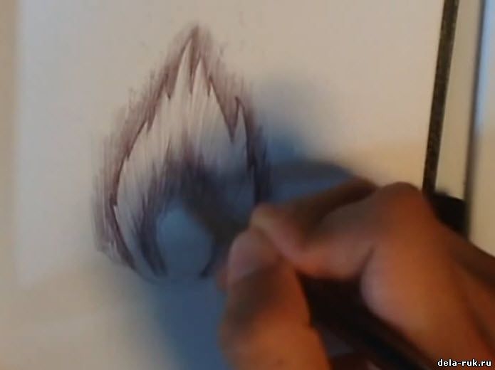 Как рисовать огонь карандашом