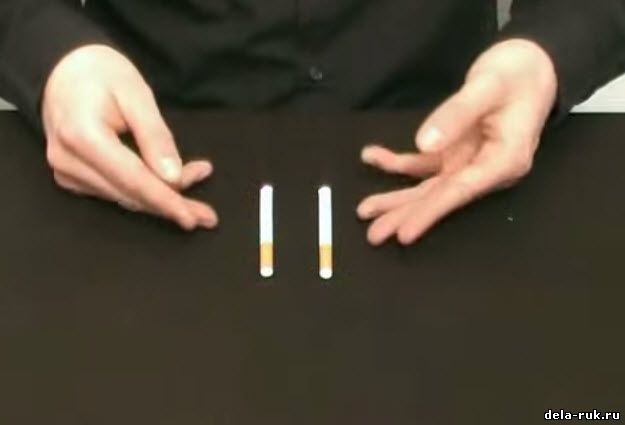 Фокус с сигаретой обучение видео мастер класс