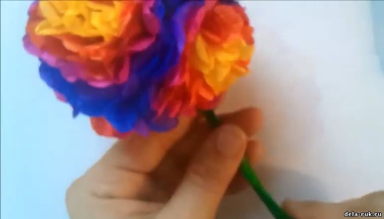Бумажные цветы объемные своими руками