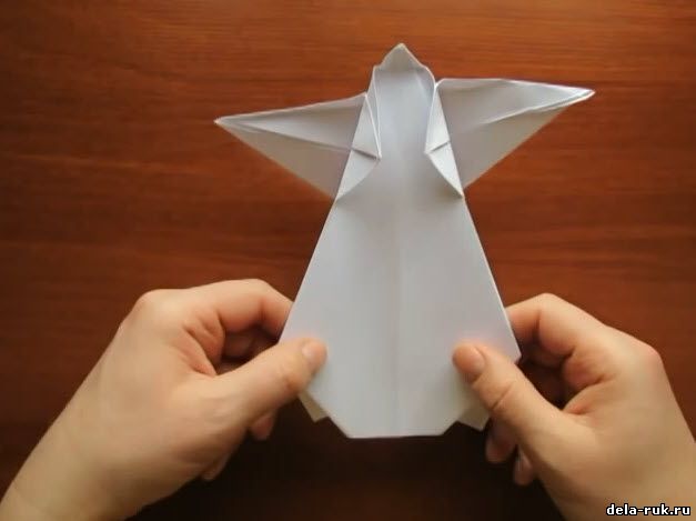 Оригами ангел из бумаги