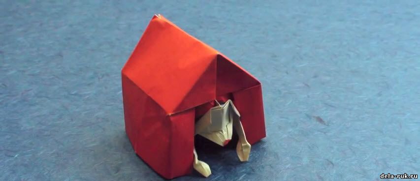 Оригинальная будка для собаки оригами