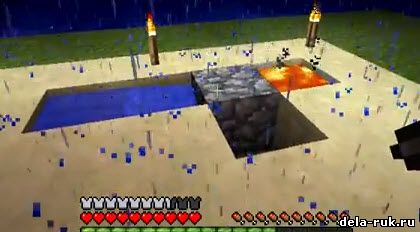 Minecraft как сделать генератор камня видео урок