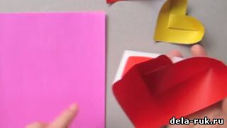 Оригами из бумаги сердечко видео
